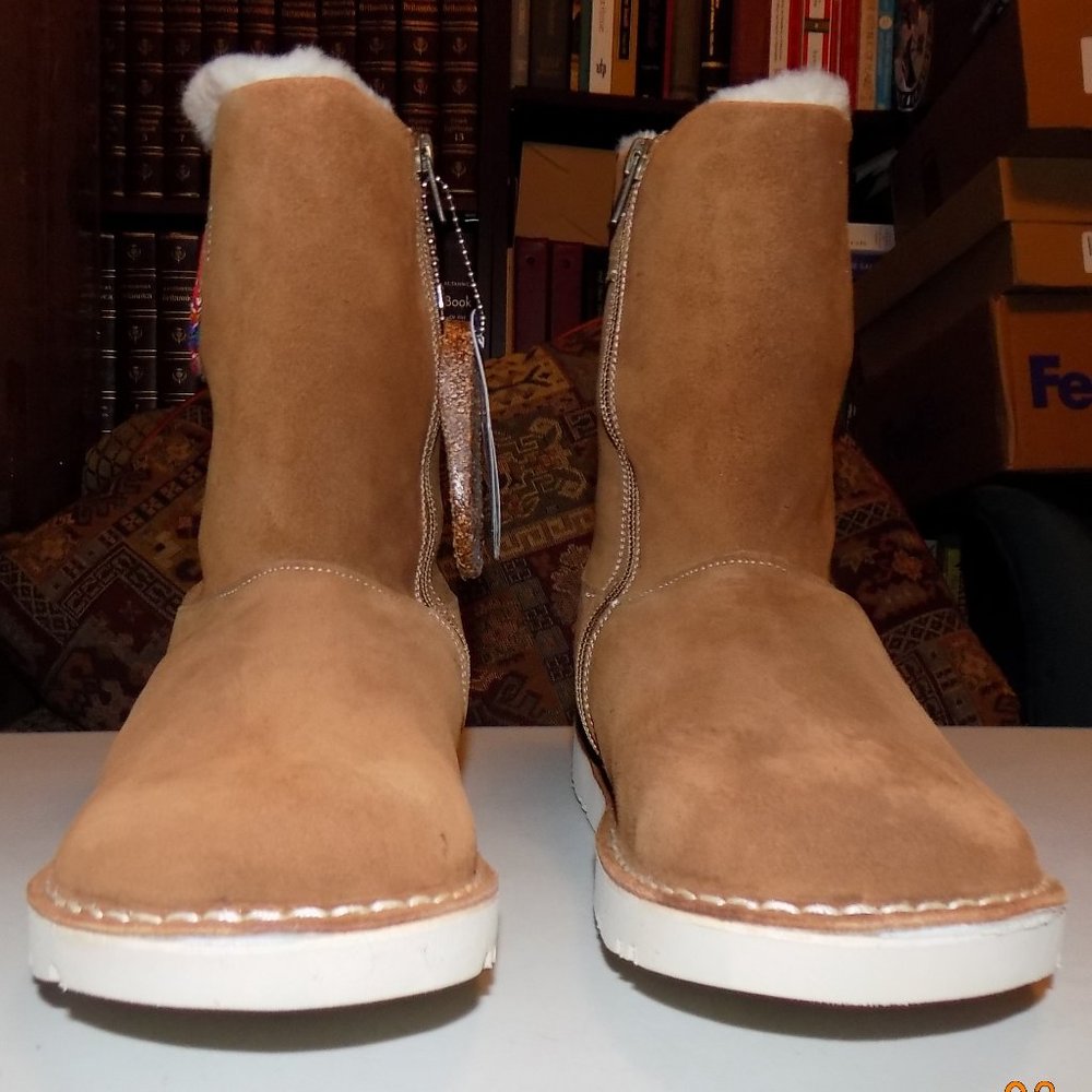Birkenstock Women's Tan Suede Shearling-Lined Winter Boots - Picture 12 of 16